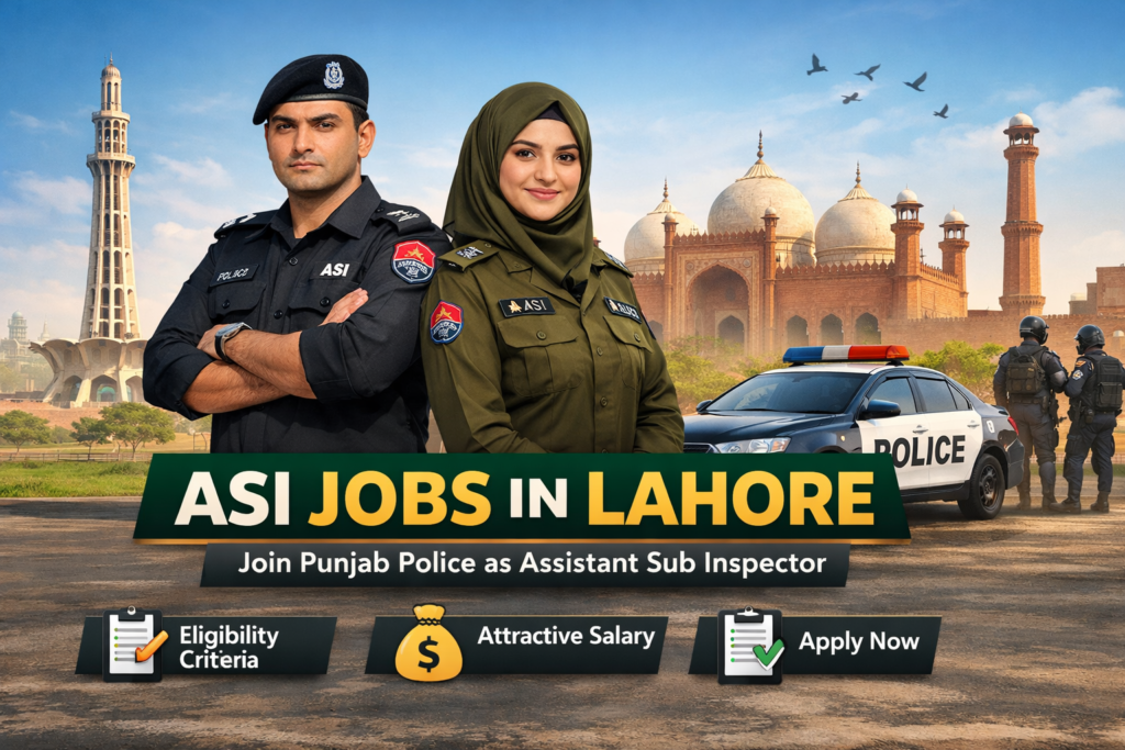 ASI Jobs in Lahore 2026 – Latest Assistant Sub Inspector Vacancies | How to Apply