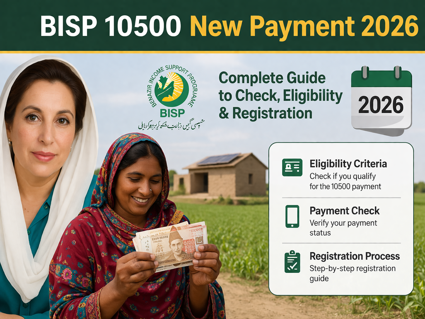 BISP 10500 New Payment 2026 -Complete Guide to Check, Eligibility | Registration