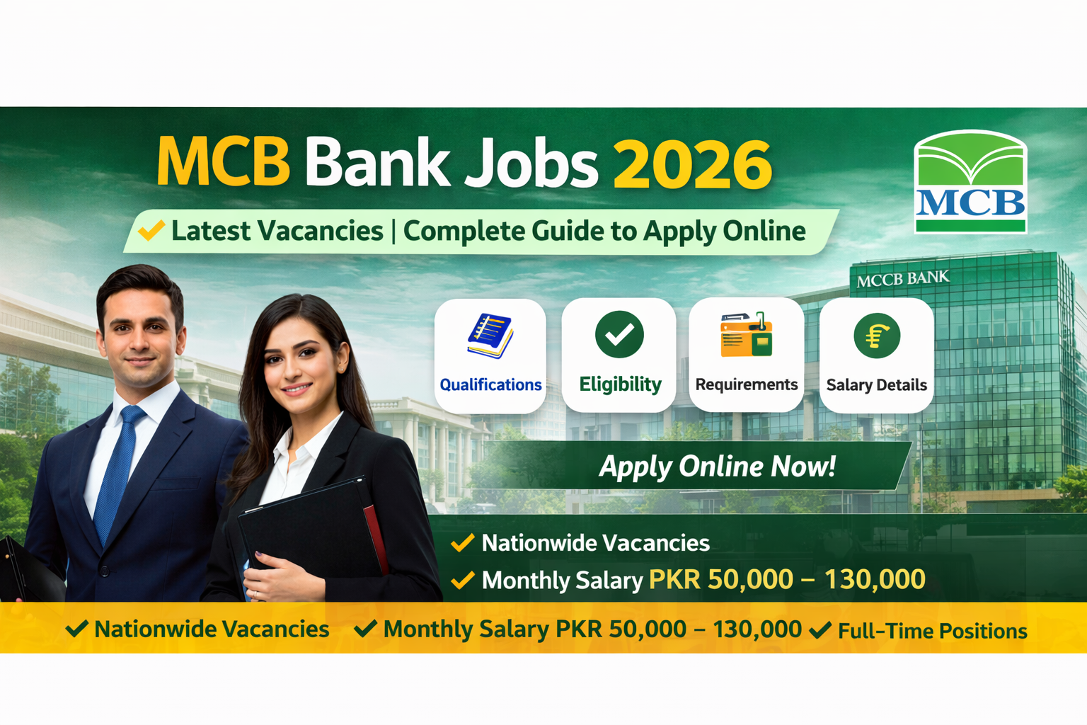 MCB Bank Jobs 2026 – Latest Vacancies | Complete Guide to Apply Online