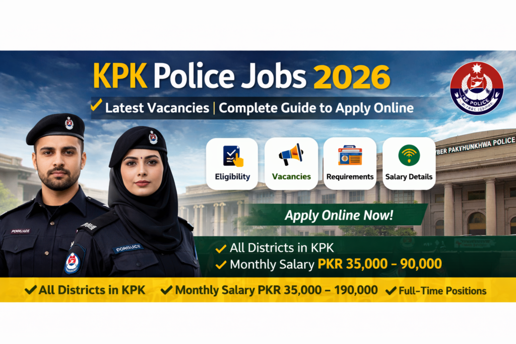 KPK Police Jobs 2026 – Latest Vacancies | Complete Guide to Apply Online